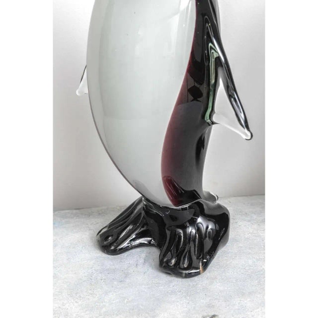 1980s Large Pair of "Cristalleria Stile D'Arte" Artisan Glass Penguins For Sale - Image 9 of 11