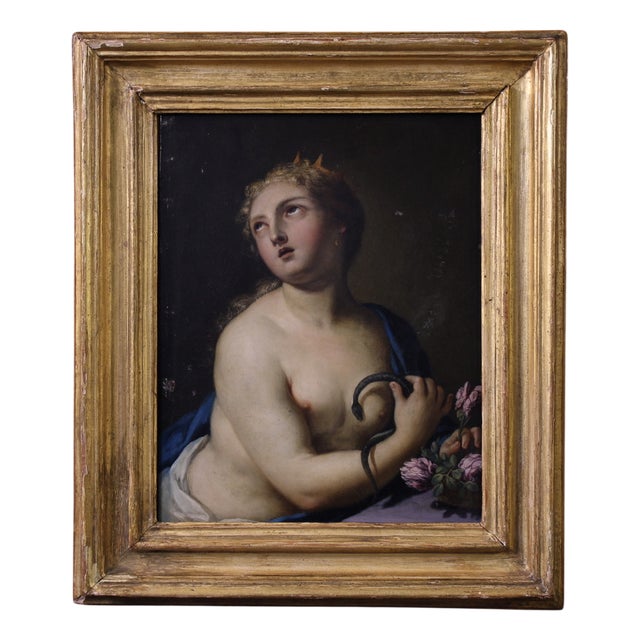 Unknown, the Death of Cleopatra, 1720, Oil & Copper For Sale