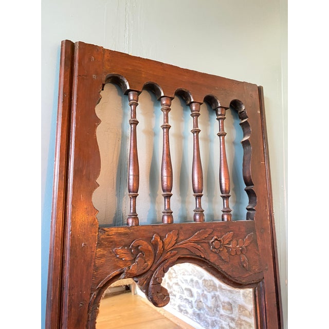 Rectangular Mirror in Stained Wood For Sale - Image 5 of 8