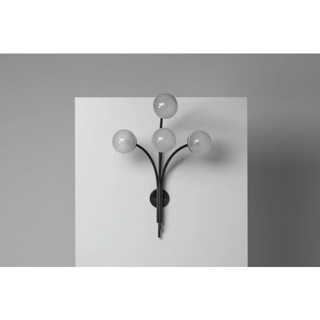 Black Model 257 Wall Lamp attributed to Sergio Asti for Arteluce, Italy, 1966 For Sale - Image 8 of 10