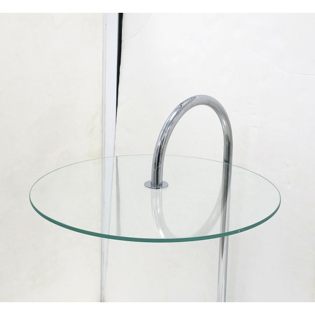 Metal Chrome and Glass Side Drinks Table Tord Björklund, Circa 1970s 1980s For Sale - Image 7 of 12