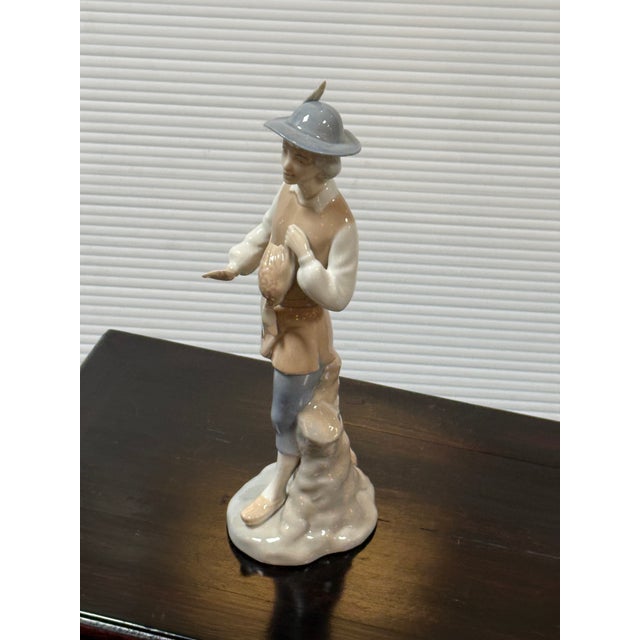 Miquel Requena for Lladró Man With Geese Porcelain Figurine, Signed For Sale - Image 10 of 12