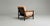 Vintage Scandinavian Dark Oak Armchair with Powder Pink Cushions, 1970s For Sale - Image 4 of 4