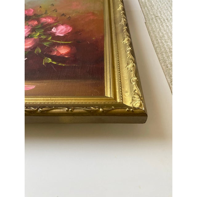 Expressionism Vintage Original Oil Painting Still Life For Sale - Image 3 of 11