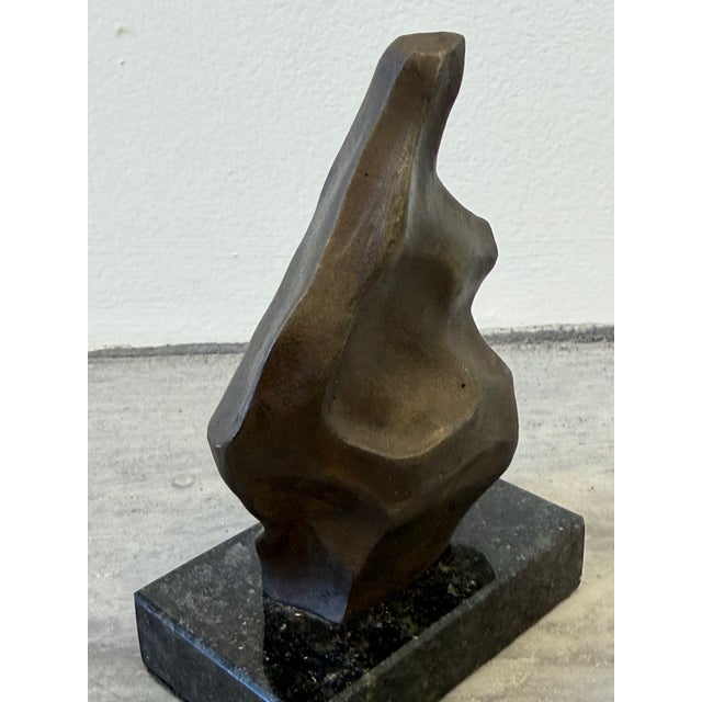 Mid-Century Brazilian Modern Abstract Bronze Sculpture on Granite Base, 1960s For Sale - Image 10 of 12