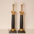 Vintage Italian Table Lamps Corinthian Column Lamps Black Gold Wood Hand Carved - A Pair For Sale - Image 6 of 9