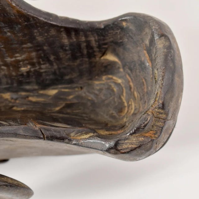 Early 20th Century Baule Wooden Ram Mask Gbagba Cote d'Ivoire For Sale - Image 10 of 10