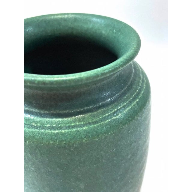 Art Nouveau Vintage Japanese Art Nouveau Style Green Vase For Sale - Image 3 of 4