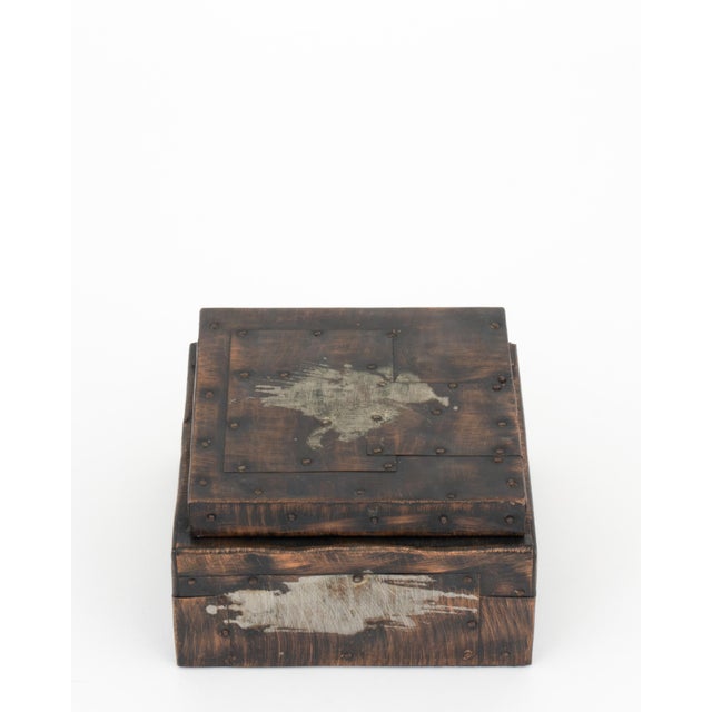 Mid 20th Century Mixed Metal Patchwork Box by Paul Evans For Sale - Image 5 of 15