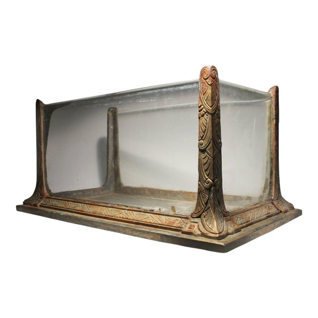Rare Art Deco Cast Iron Aquarium Fish Tank by Jewel For Sale