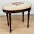 Victorian Antique Traditional Mahogany Floral Needlepoint Oval Vanity Seat Stool For Sale - Image 3 of 10