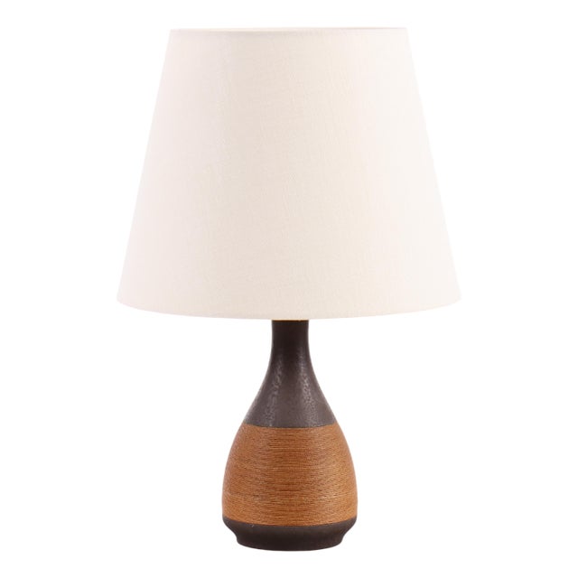 Ceramic and Rope Table Lamp by Einar Johansen, Denmark, 1960s For Sale