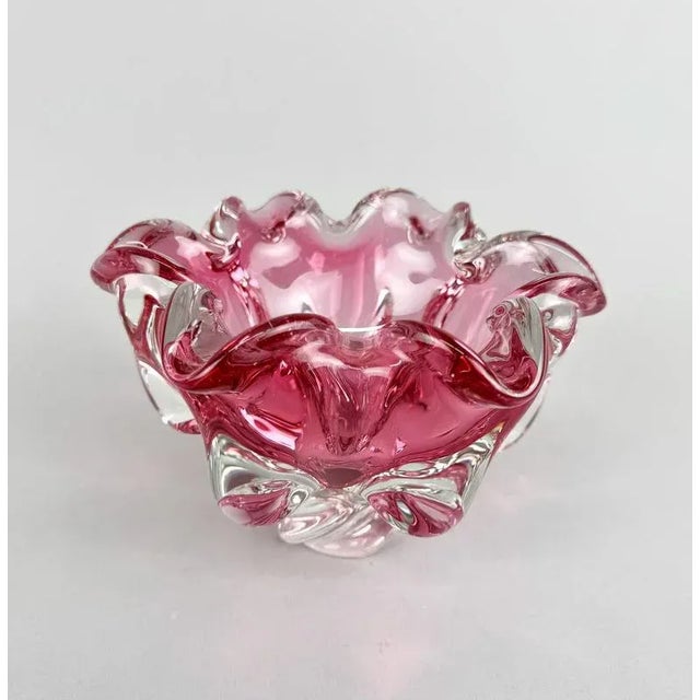 Art Glass Bowl attributed to Josef Hospodka for Chribska Glassworks, Former Czechoslovakia, 1960s For Sale - Image 6 of 9