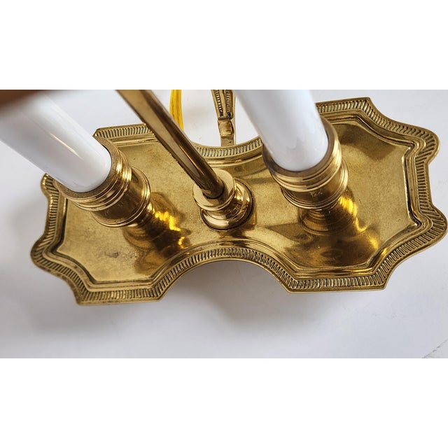 Vintage French Bouillote Brass & Tole Table Lamp For Sale - Image 11 of 16