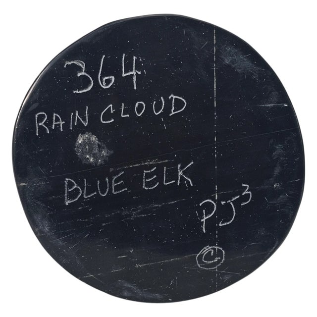 Pedro Jimenez III (Blue Elk) Gemstone Rain Cloud Kachina Sculpture, 18", Signed For Sale - Image 11 of 12
