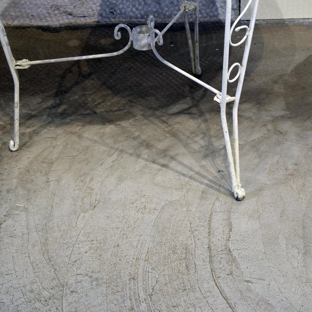 Metal Round Garden Table in Wrought Iron, 1950s For Sale - Image 7 of 10