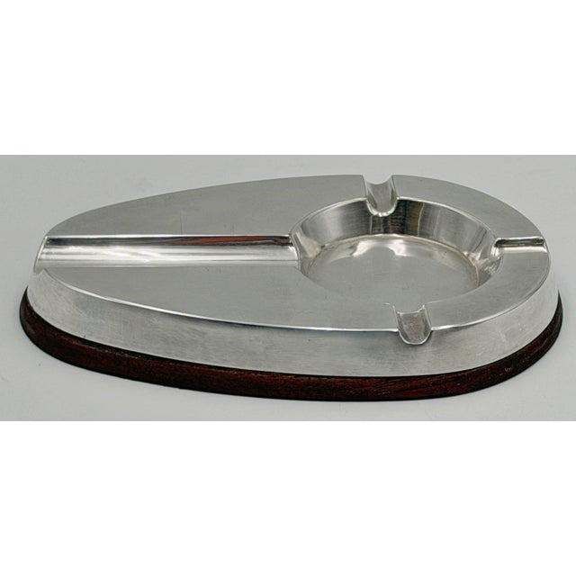 1960s Alfred Dunhill English Silver-Plated Service Ashtray and Cigar Tray For Sale - Image 11 of 14