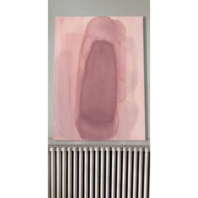 2020s "Pointe" Layered Blush Tones Minimalist Color Field Painting For Sale - Image 5 of 10