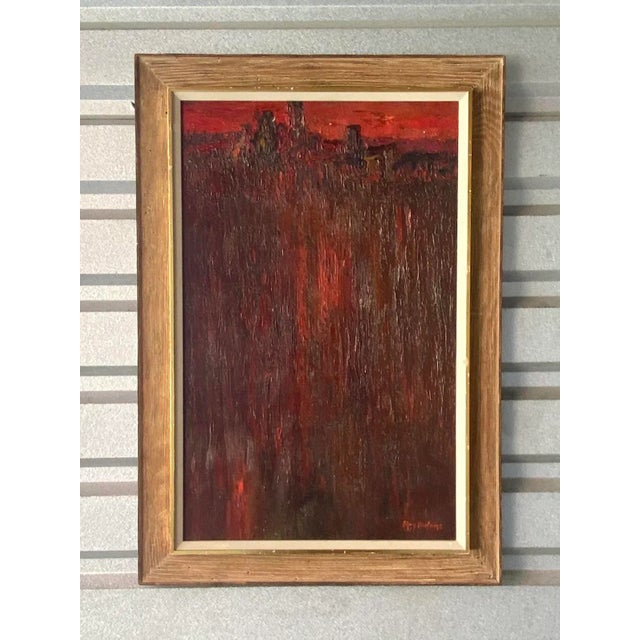 Mid 20th Century Midcentury Abstract Original Oil Painting Signed May Heiloms For Sale - Image 5 of 7
