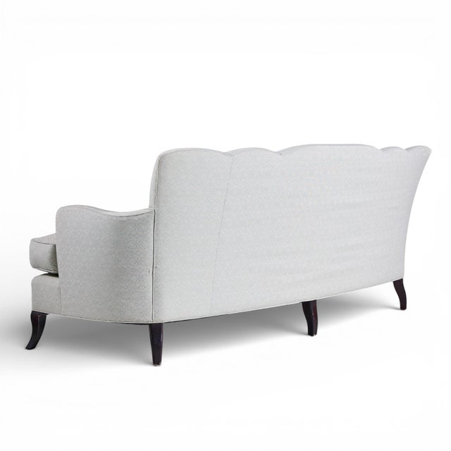 Late 20th Century Baker Scalloped Back Sofa For Sale - Image 5 of 10