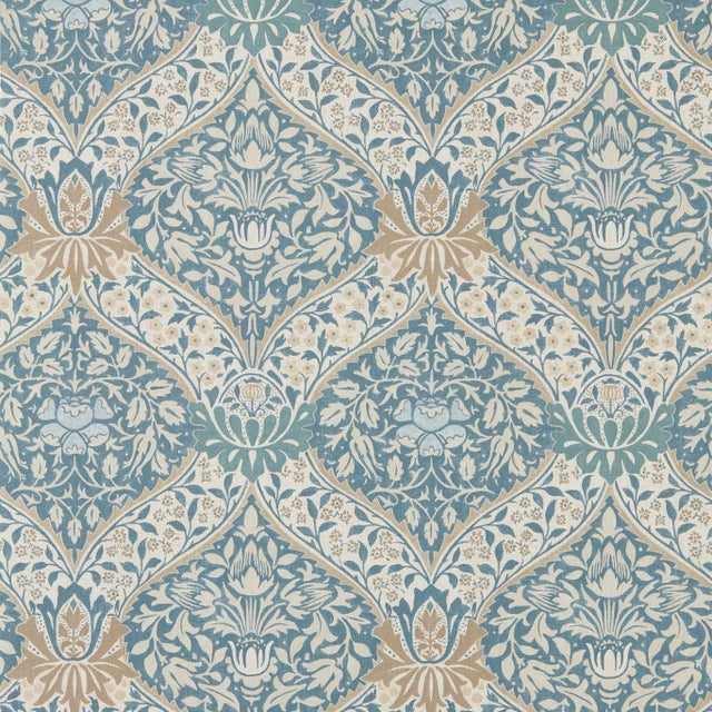 Morris & Co. Norbury Wallpaper in Woad/Linen- a sample For Sale