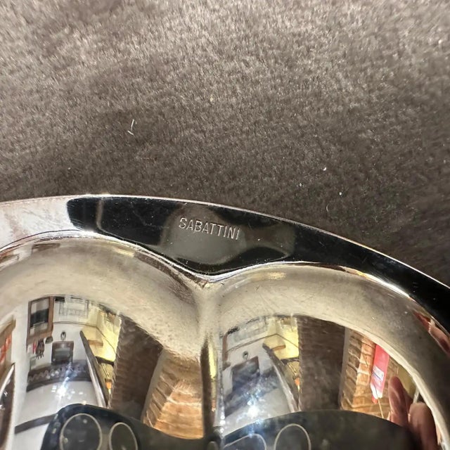 1990s Modern Silver Plated and Glass Shell Plate by Lino Sabattini For Sale - Image 6 of 9