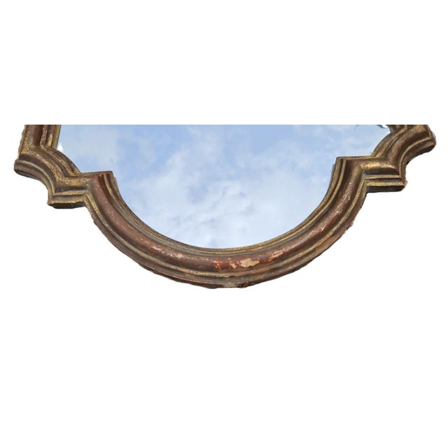 High Gendarme Hat-Shaped Gilded Wooden Mirror For Sale - Image 4 of 9