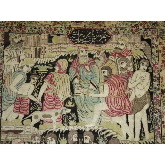 Late 19th Century Judaical Persian Kerman Rug, Story of Joseph For Sale - Image 14 of 18