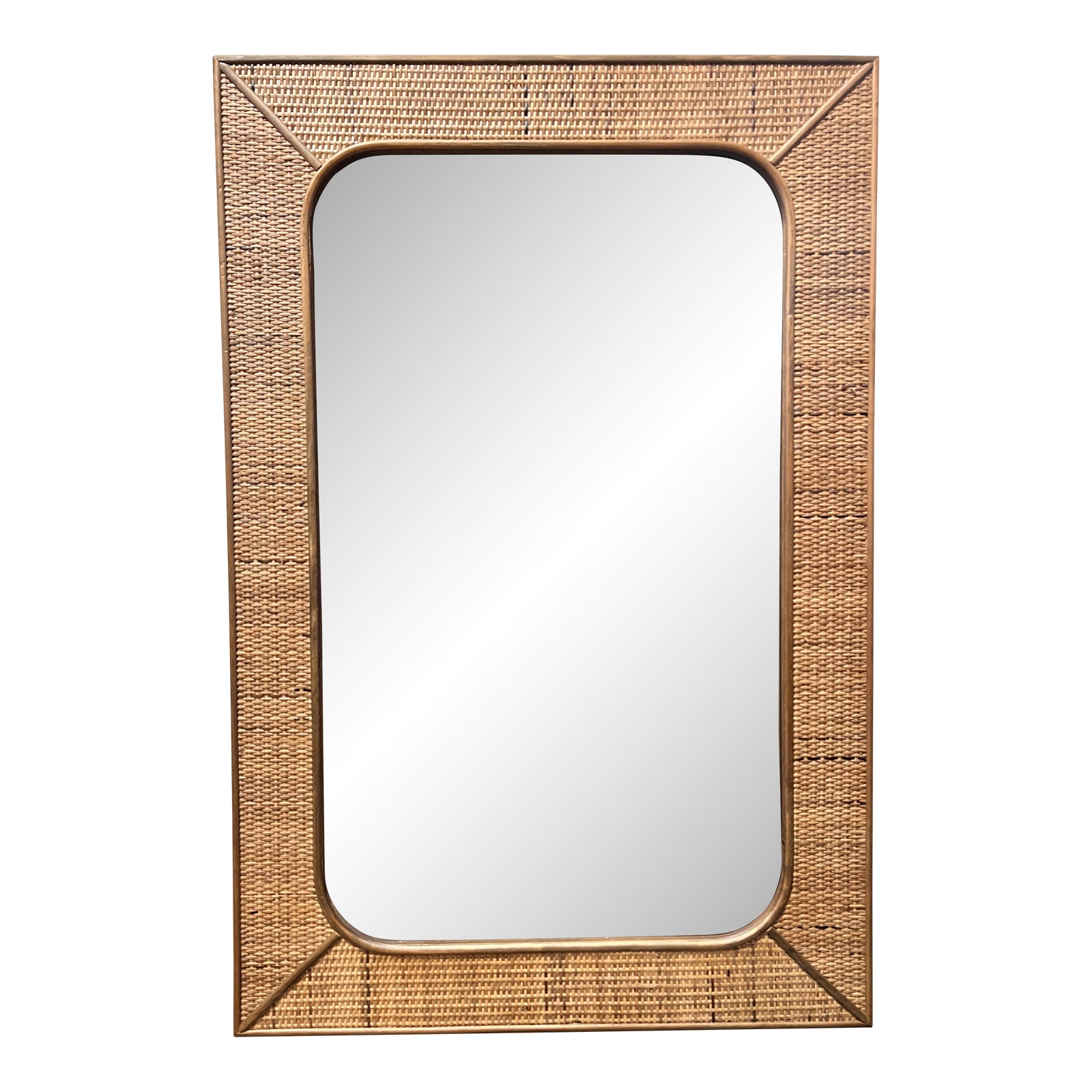 Woven Rattan Framed Mirror Chairish
