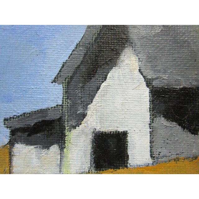 Miniature Mendocino Barn Art 4X4 Lynne French California Landscape oil painting by Lynne French. The signed original...
