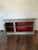 A genuine 19th-century French provincial enfilade with a wood top clad in sheet zinc — a construction likely originally...