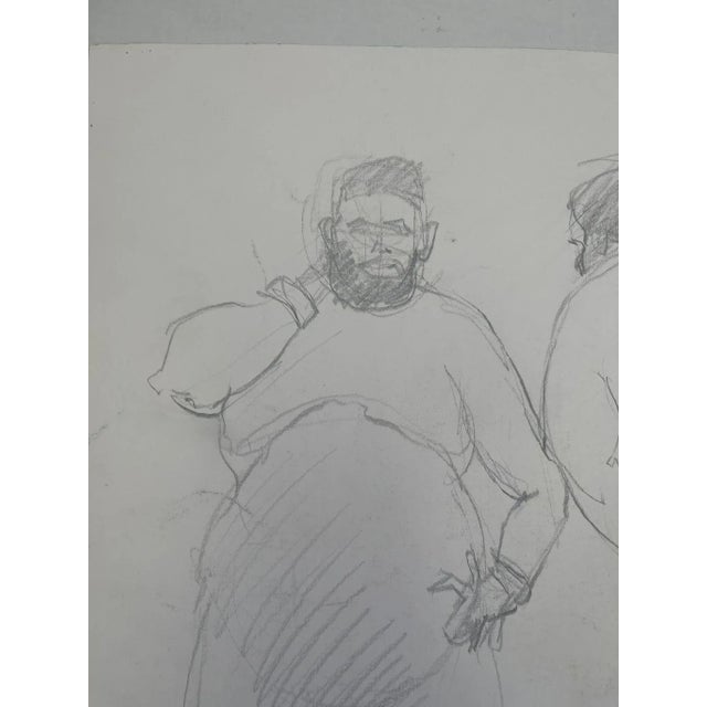 Vintage Signed Male Nude Portrait Study Double Sided For Sale - Image 10 of 10