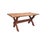 Mid-Century Modern Brutalist X-Base Trestle Dining Table in Oak by Bram Sprij, 1960s For Sale - Image 3 of 9