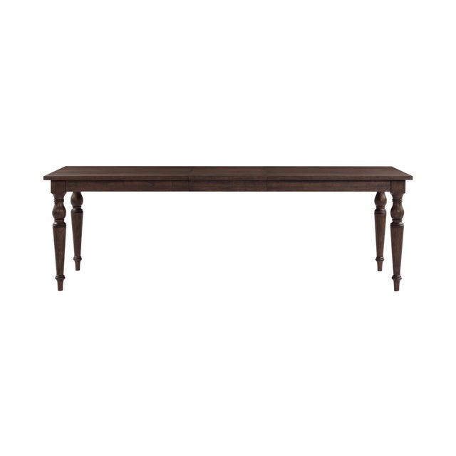 Mila Dark Brown Extendable Rectangular Dining Table For Sale - Image 4 of 9