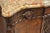Antique French Louis XV Baroque Burl Walnut Marble Top Commode 5 Drawer Dresser For Sale - Image 12 of 16