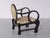Black Set of Vintage Armchairs in Oak and Dedar Jacquard by Lajos Kozma, 1940s For Sale - Image 8 of 16