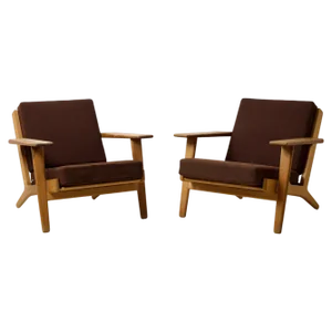 Set of Modern Scandinavian Model Ge-290 Armchairs attributed to Hans J. Wegner for Getama, 1890s