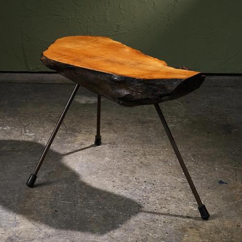 1960s Tripod Wooden Coffee Table in the manner of Carl Aubock, Austria For Sale - Image 5 of 12