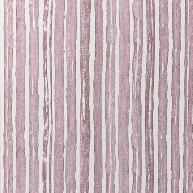 Traditional Carrier & Company for Lee Jofa Benson Stripe Wallpaper, Lavender For Sale - Image 3 of 4