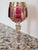 Red Early 20th Century Moser Bohemian Cut to Clear Paneled Cranberry Red Gold Gilt Stemmed Cordial Glasses - Set of 8 For Sale - Image 8 of 18