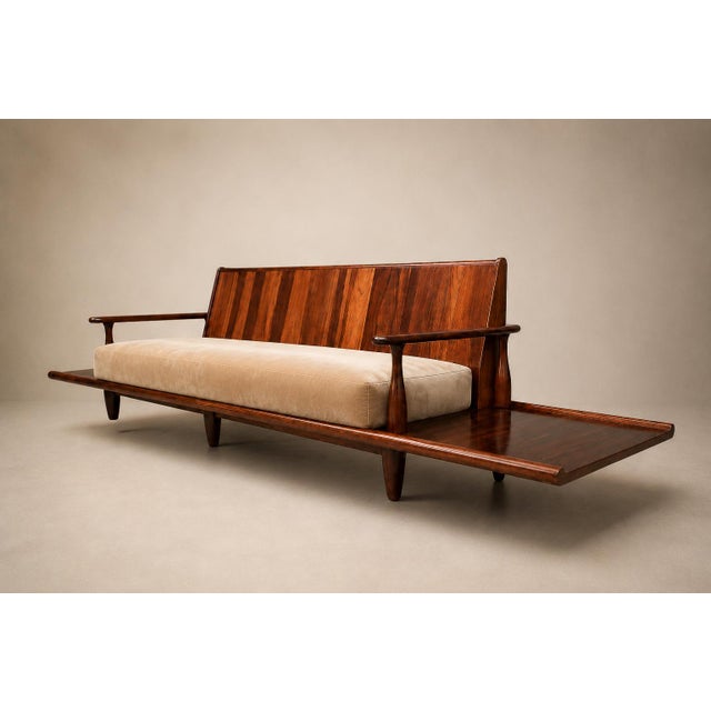 Sofa in Rosewood & Mohair by Liceu De Artes E Ofícios, Brazilian Modern, 1960s For Sale - Image 13 of 18