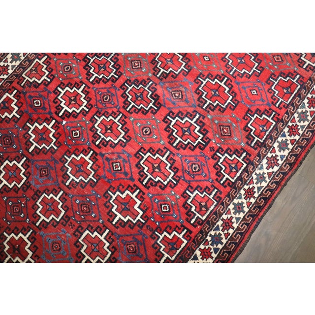 Early 20th Century Turkeman Antique Runner - 3'7" x 10'7" For Sale - Image 5 of 8