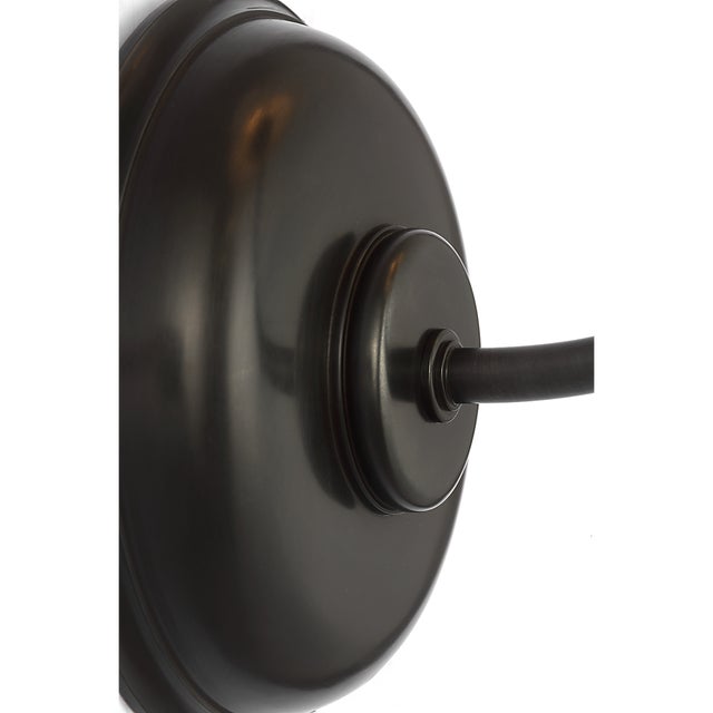 Black Thomas O'Brien for Visual Comfort Signature Vendome 16" Cordless Single Sconce in Bronze with Linen Shade For Sale - Image 8 of 12