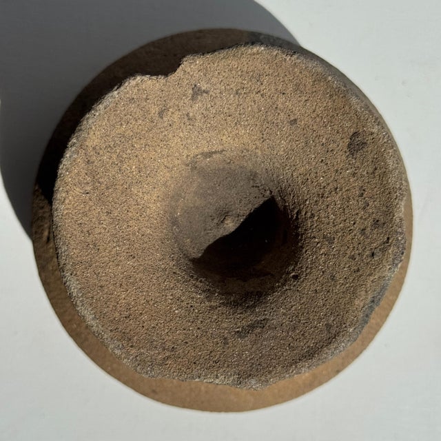 Small Indonesian Brutalist Pedestal Pot, 1980s For Sale - Image 6 of 8