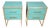 Handmade Azure Bedside Tables in Wood and Brass from Justfurnituress SRL, Set of 2 For Sale