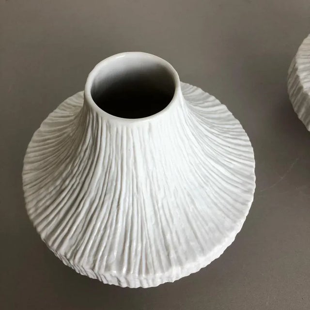 Ceramic Op Art Porcelain Vases from Heinrich Selb, Germany, 1970s, Set of 2 For Sale - Image 7 of 16