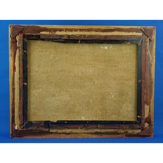 Eugène Alexis Girardet, Praying Arab with a Camel and Pyramids, Egypt, Late 19th Century, Oil on Canvas For Sale - Image 9 of 13