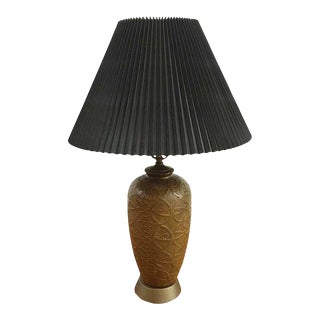 Table Lamp Mid Century Arts and Crafts Cast Metal For Sale