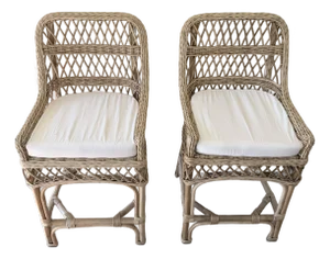 Woven Rattan Counter Stools