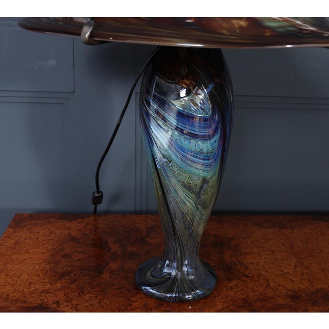 Large Vintage French Iridescent Art Glass Mushroom Lamp, 1960 For Sale - Image 14 of 18